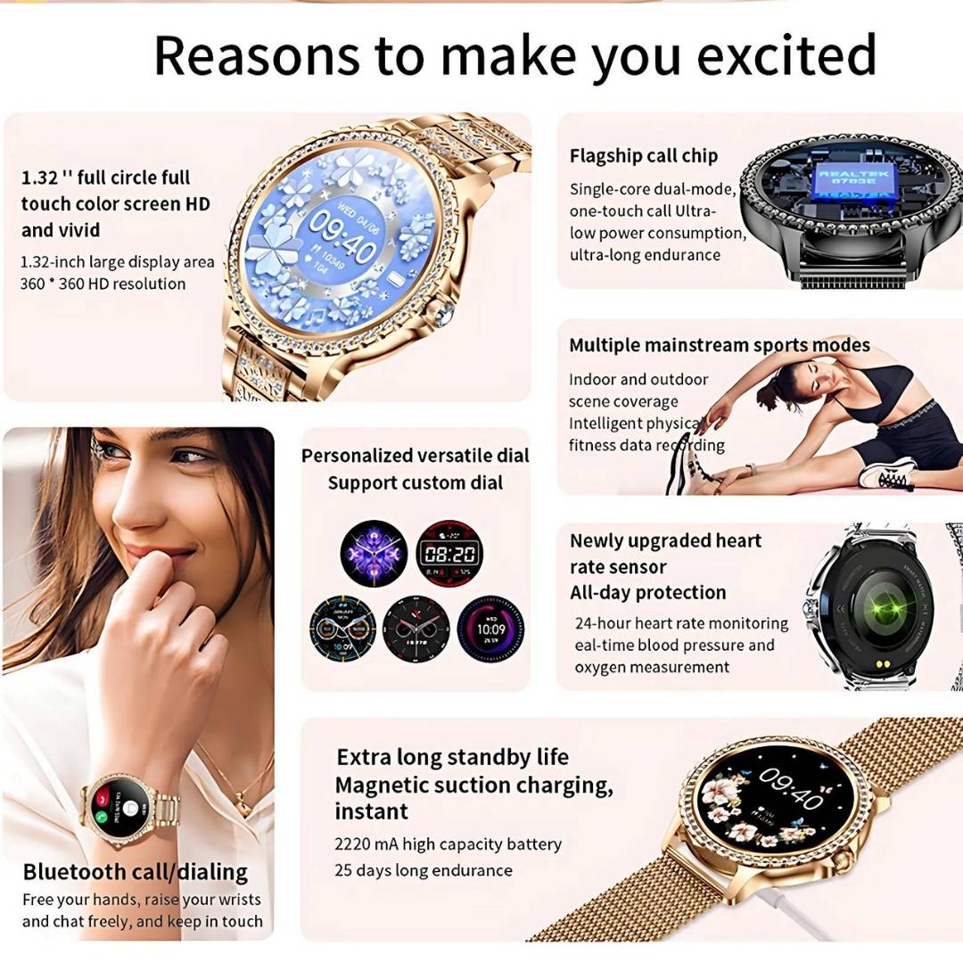 Tabo™ Luxe Amara - Woman SmartWatch K83